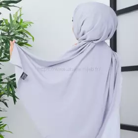 hijab soie de medine gris