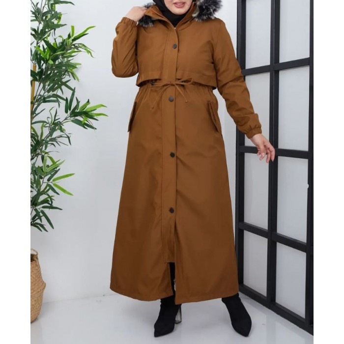 manteau long femme capuche