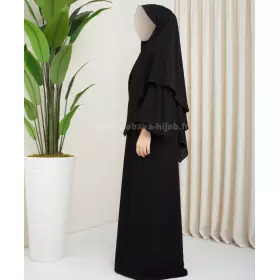 Khimar noir court