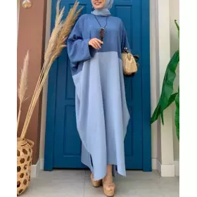 Abaya femme bleu