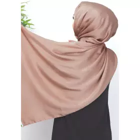 hijab satiné couleur champagne