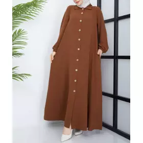 robe hijab moderne marron