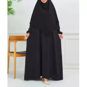 abaya manche bouffante noir