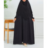 abaya manche bouffante noir