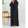 abaya manches ballon noir