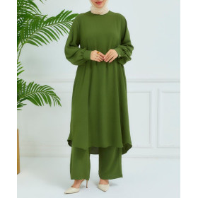 ensemble hijab vert