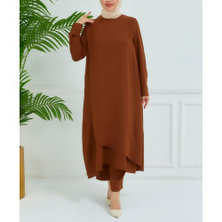 Ensemble Hijab Tiana Marron