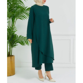 ensemble hijab femme voilée chic vert