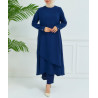 ensemble hijab moderne bleu marine