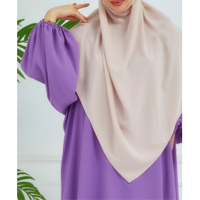 abaya manches ballons couleur lila