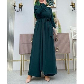 ensemble femme voilée chic verte