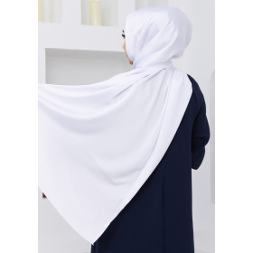 hijab satiné blanc
