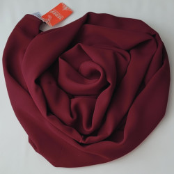 Hijab Crêpe Rouge Bordeaux - Voile ou Foulard - Sedef