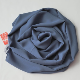 hijab crêpe bleu