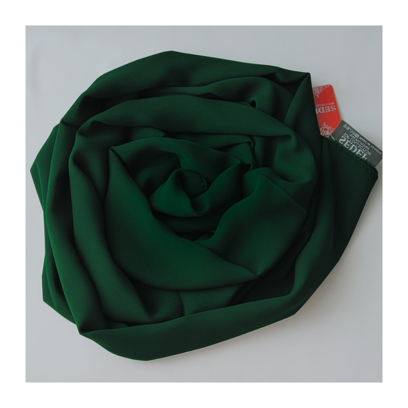 hijab crêpe vert