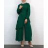 ensemble femme voilée chic vert