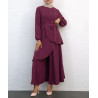 ensemble femme voilée chic couleur mauve