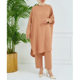 ensemble femme voilée camel