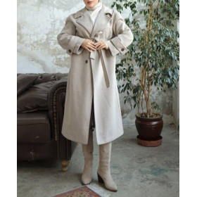 manteau hiver de couleur taupe