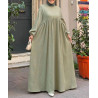 abaya ample hiver verte