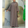 abaya hiver taupe