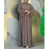 abaya mastour hiver taupe